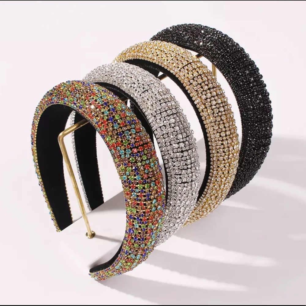 Crystal Headband in Black